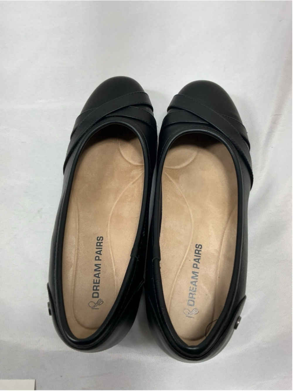 Womans New Dream Pairs Slip On Ballet Style Shoes Size 7.5 Black Wedge Heel - Picture 5 of 8